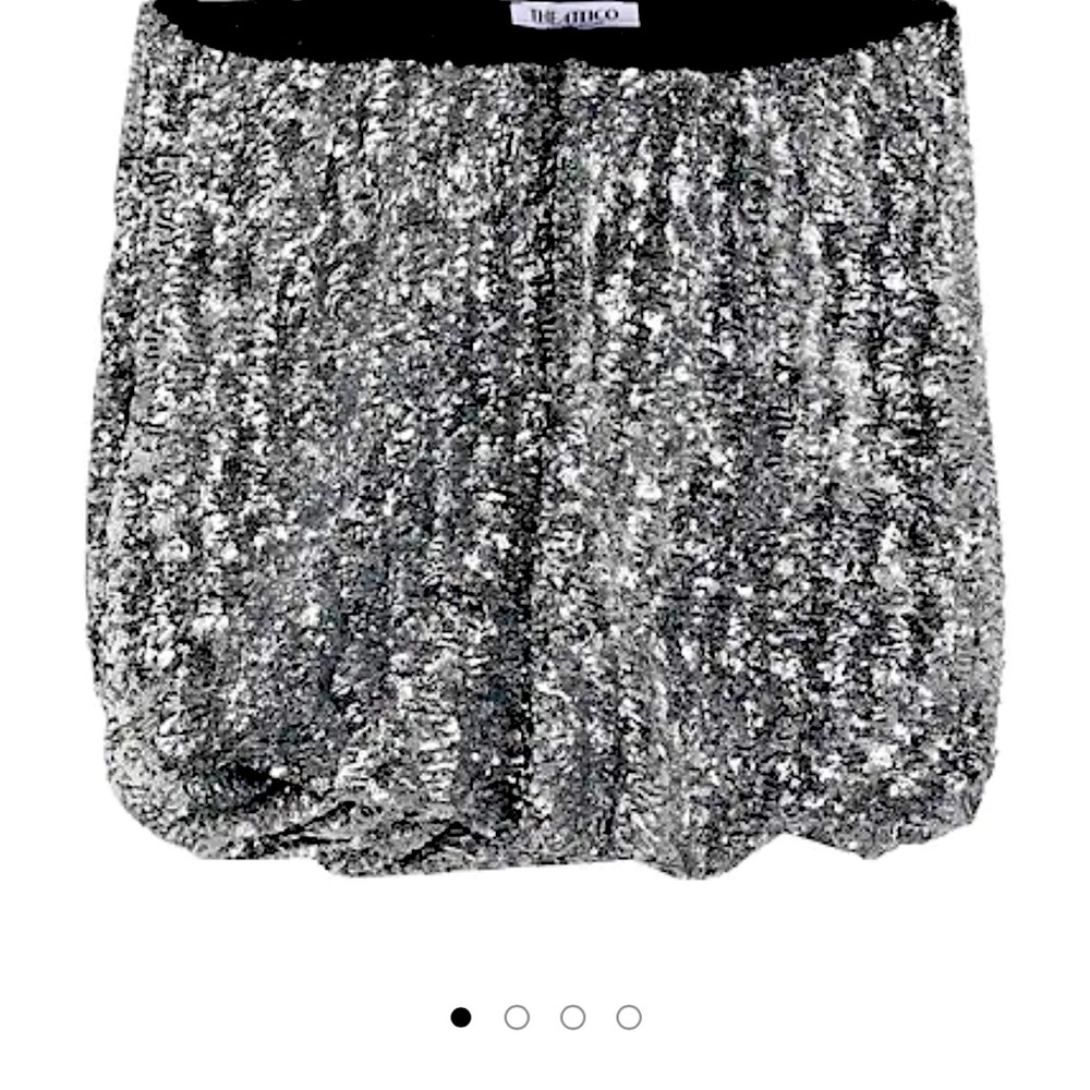 NWT The Attico silver sequin mini skirt
